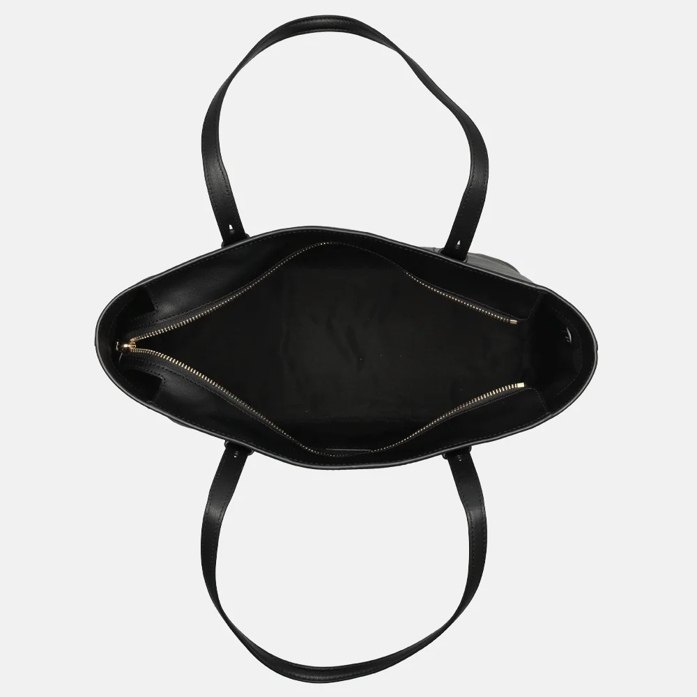 Kate Spade Zipper tote shopper fine grain leather black bij Duifhuizen