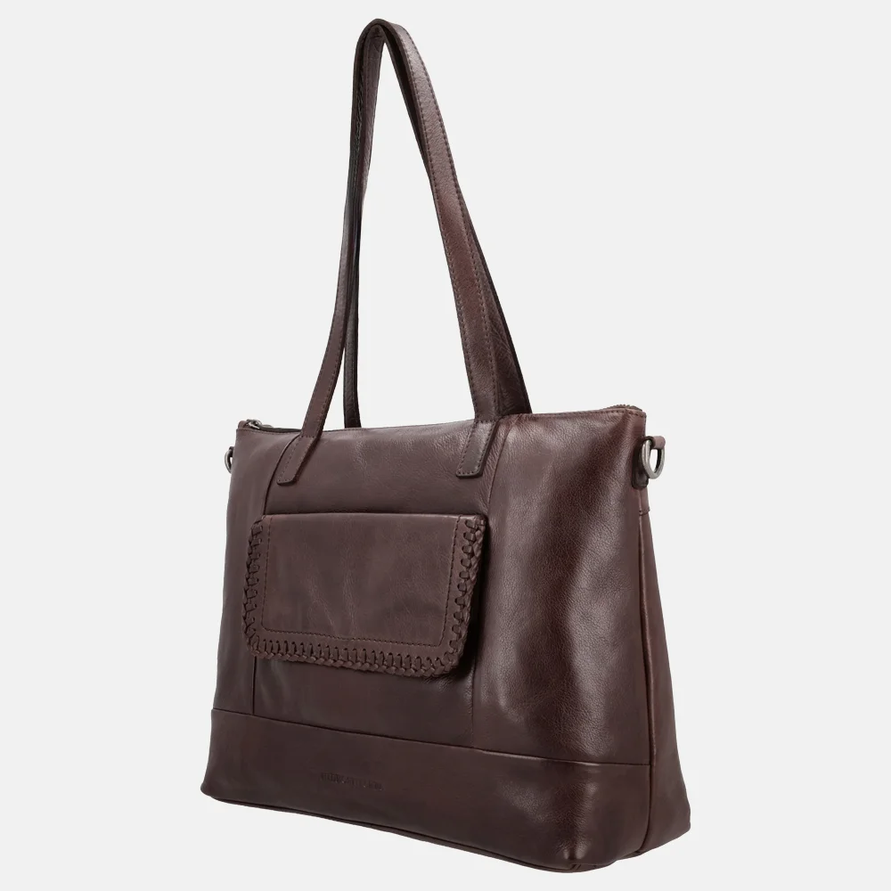 Hide & Stitches Country shopper donkerbruin bij Duifhuizen