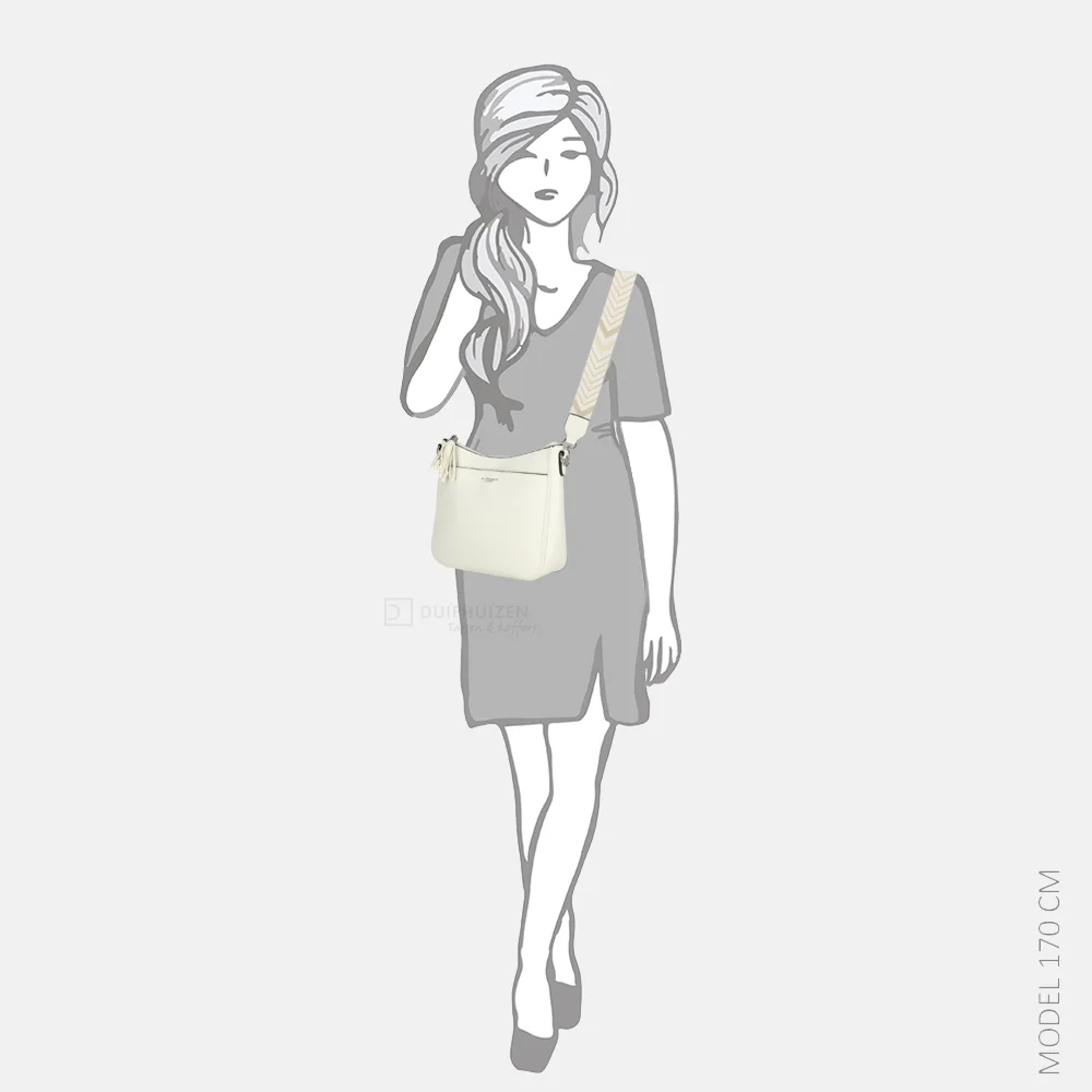 Flora & Co crossbody tas blanc bij Duifhuizen