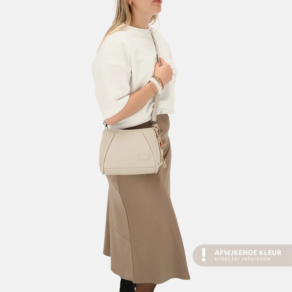 Zebra Trends Sofie crossbody tas taupe bij Duifhuizen