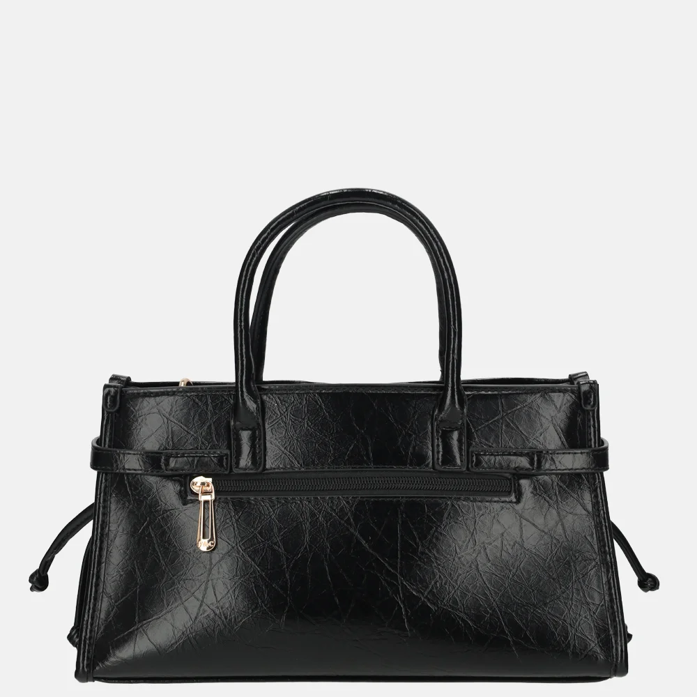 Flora & Co handtas lak black bij Duifhuizen