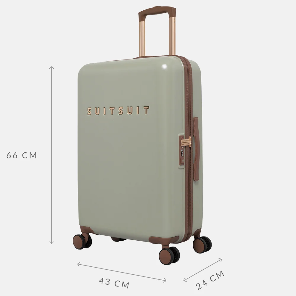 Suitsuit Fab Seventies reiskoffer 66 cm sustained grey bij Duifhuizen