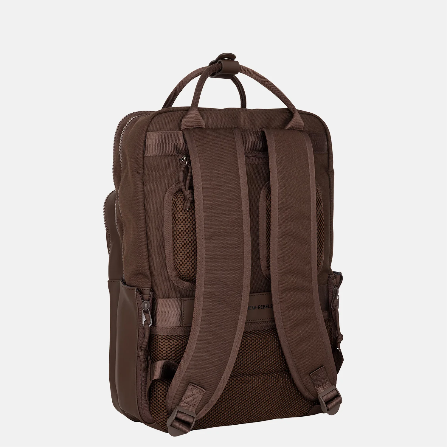 New Rebels Bruce laptoprugzak 15 inch brown bij Duifhuizen