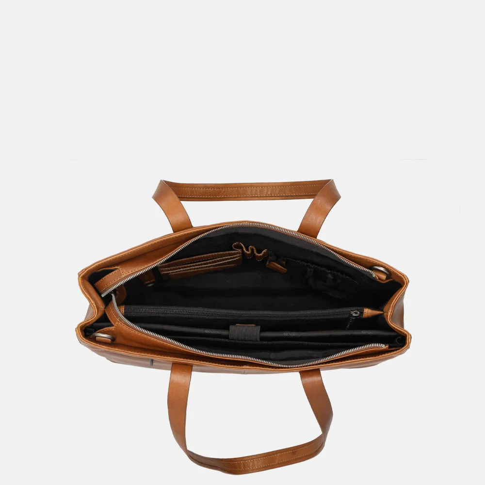 Plevier Burns shopper 16 inch cognac bij Duifhuizen