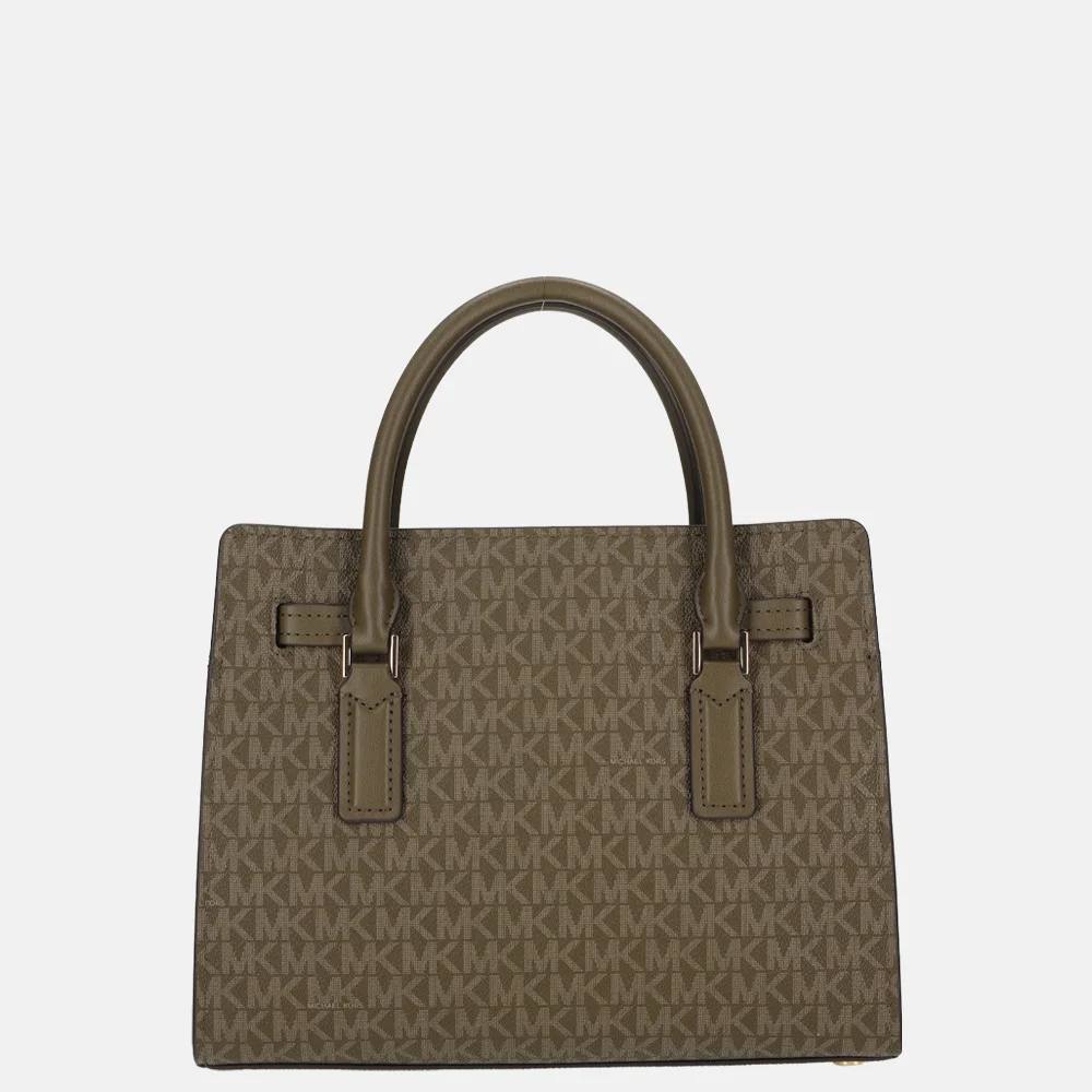 Michael Kors Hamilton moderne satchel handtas S loden bij Duifhuizen