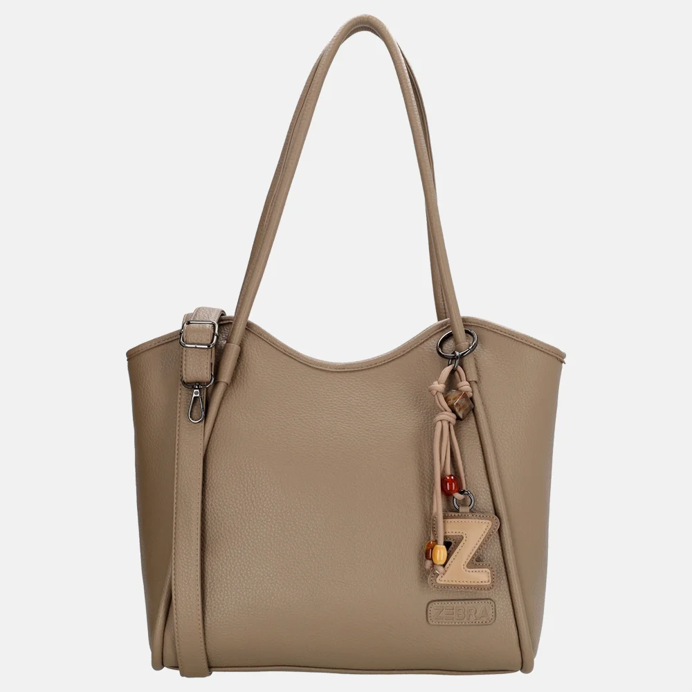 Zebra Trends Sofie shopper met laptopvak 13 inch taupe