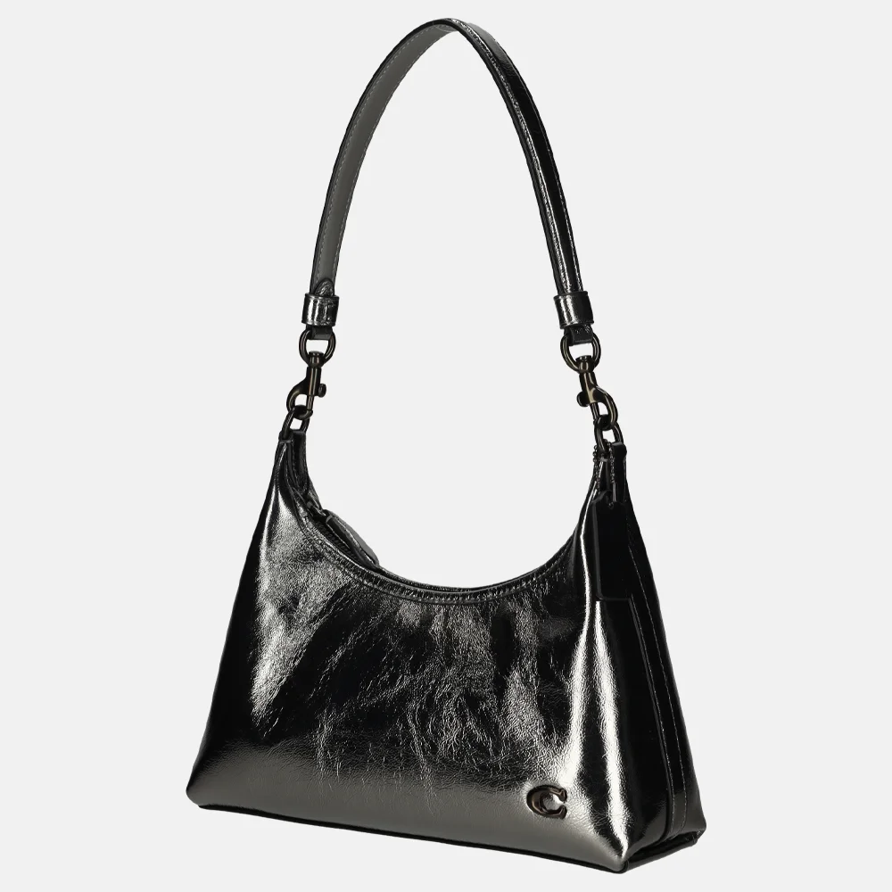 Coach Julliet schoudertas 25' metallic anthracite bij Duifhuizen