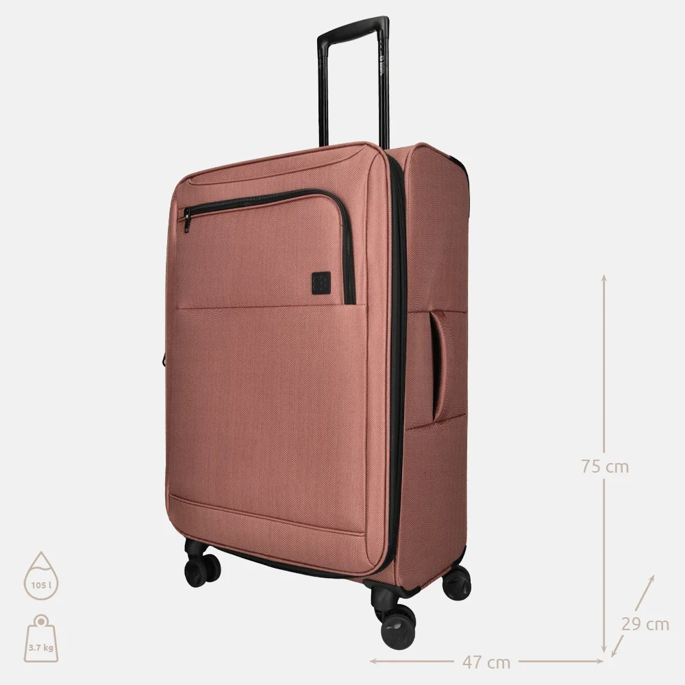 Enrico Benetti Oakville reiskoffer 75 cm oudroze bij Duifhuizen