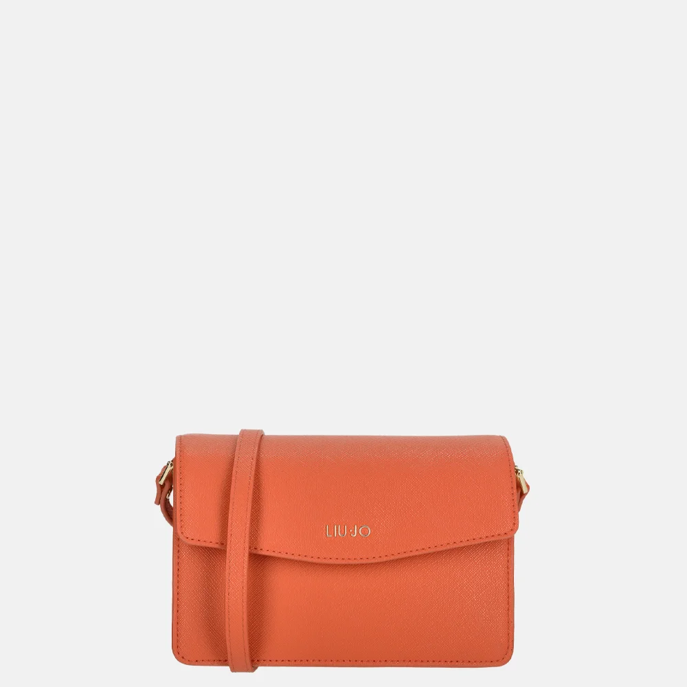 Liu Jo Saffiano crossbody tas pumpkin bij Duifhuizen