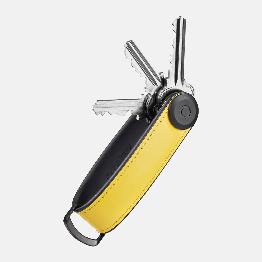 Orbitkey Hybrid Leather sleutelhanger solar yellow