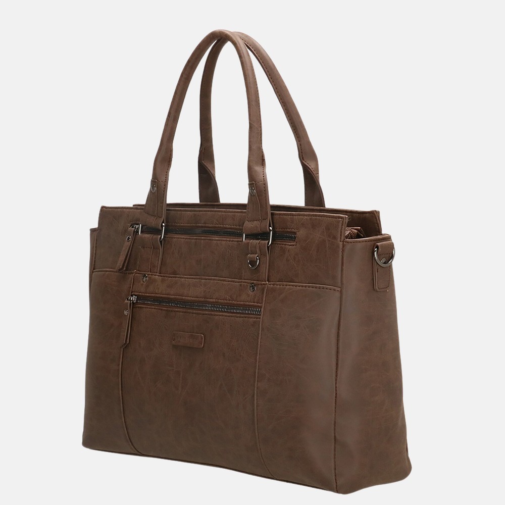 Enrico Benetti Nikki shopper 14 inch brown bij Duifhuizen