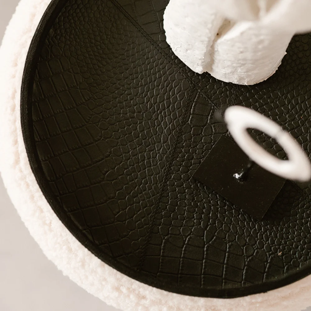 Chamada leren dienblad rond croco M black bij Duifhuizen