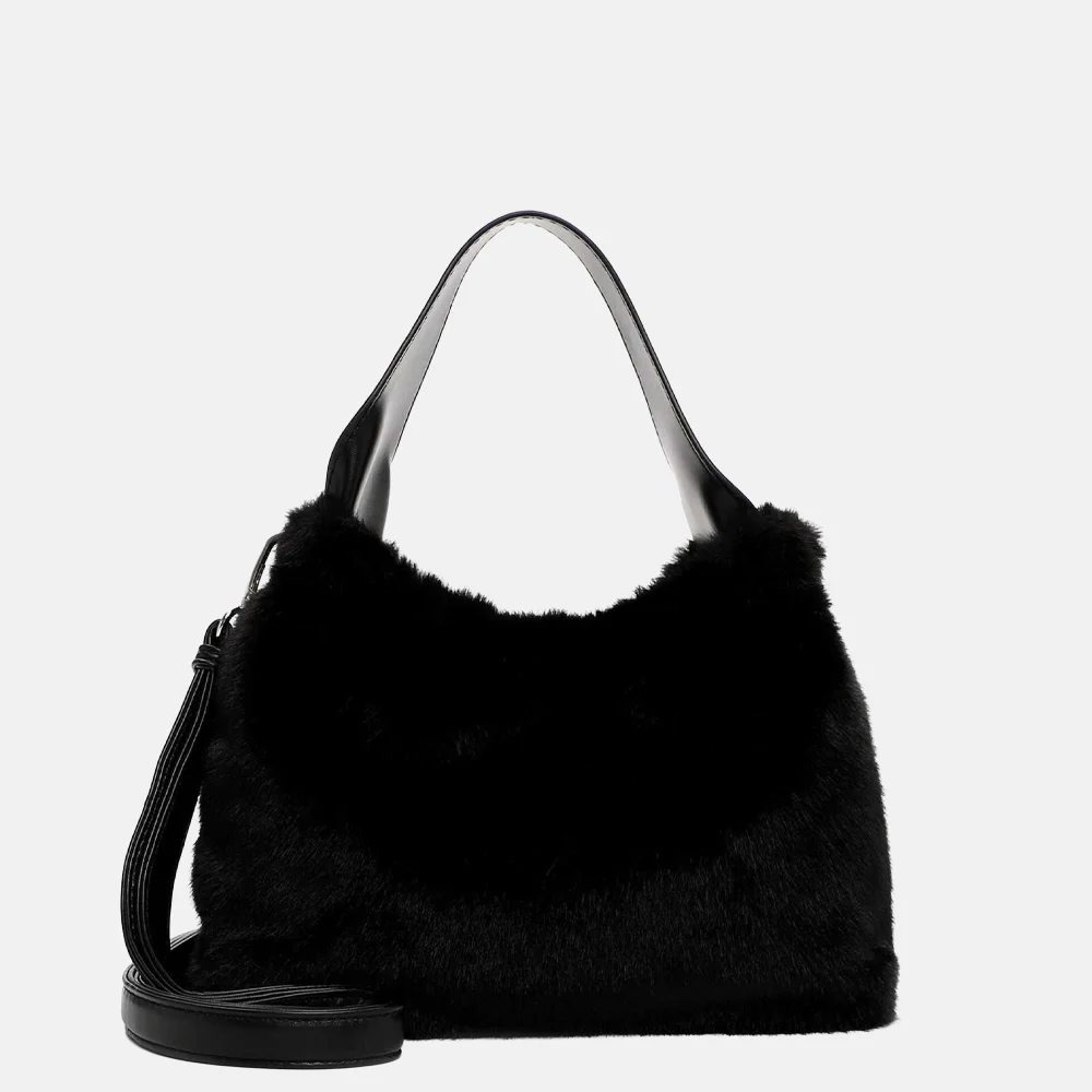 Emily & Noah faux fur handtas XS black