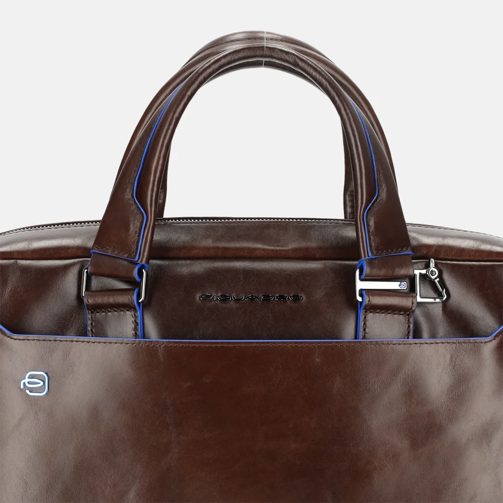 Piquadro Blue square laptoptas 15 inch morro bij Duifhuizen