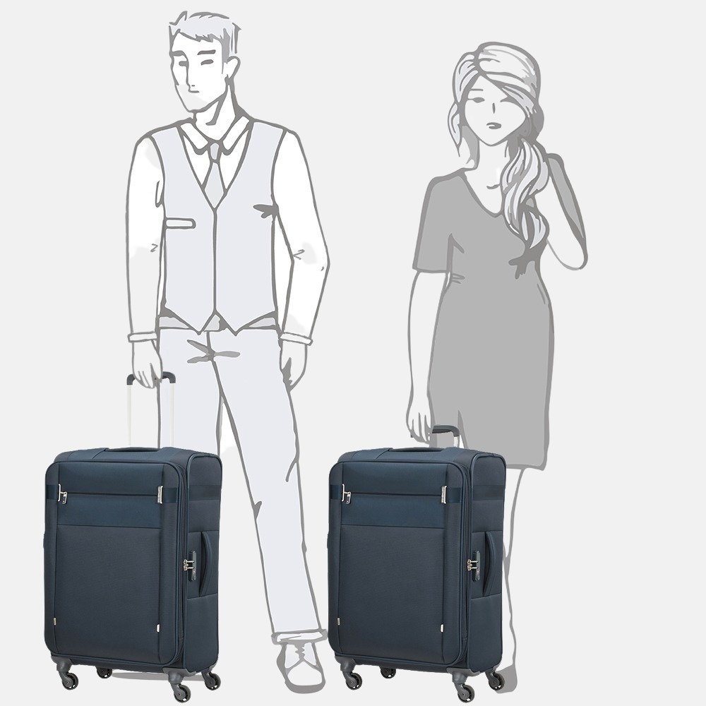 Samsonite Citybeat Spinner koffer 66 cm navy blue bij Duifhuizen