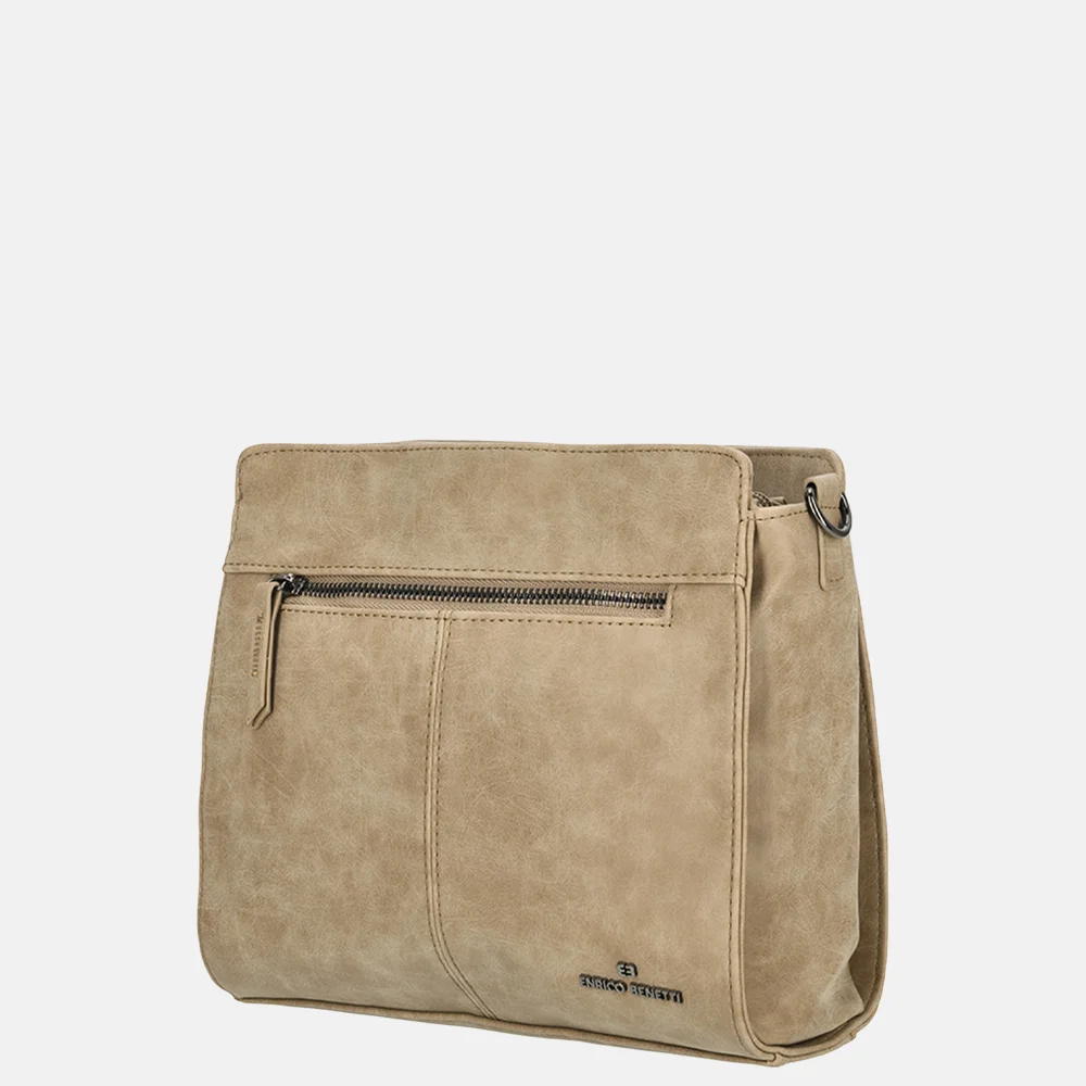 Enrico Benetti Stacey crossbody tas middentaupe bij Duifhuizen