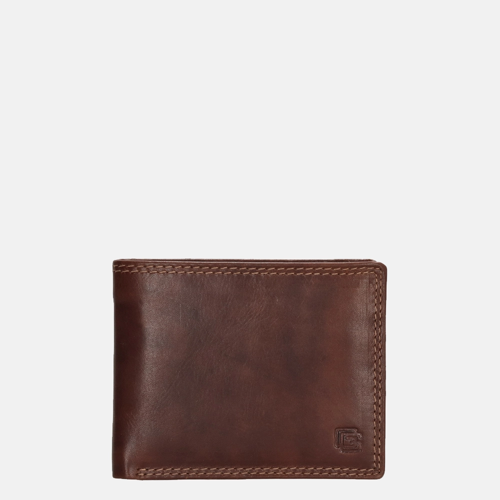 Gio Gini billfold portemonnee S brown bij Duifhuizen