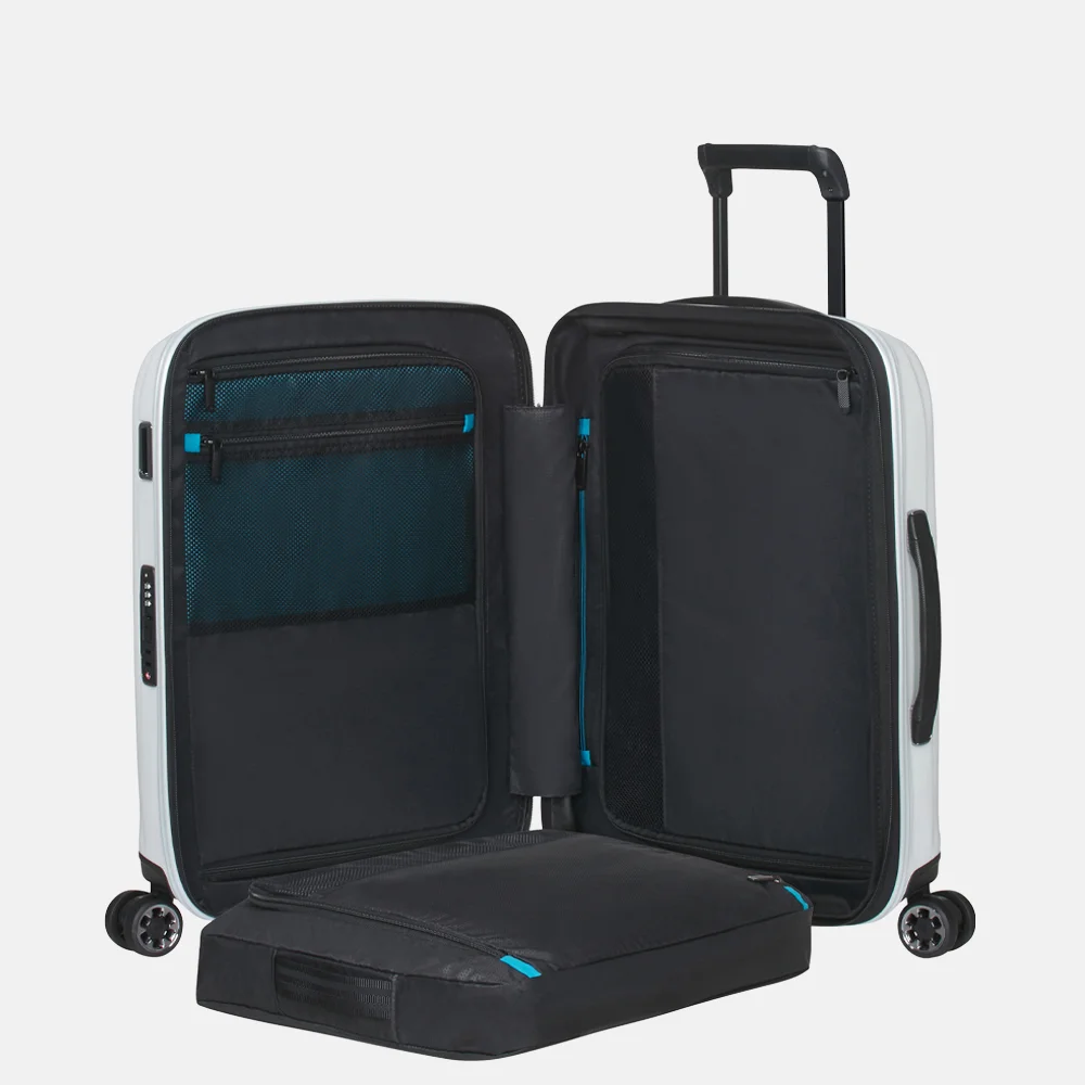 Samsonite Nexis spinner handbagage koffer 55 cm cotton white bij Duifhuizen