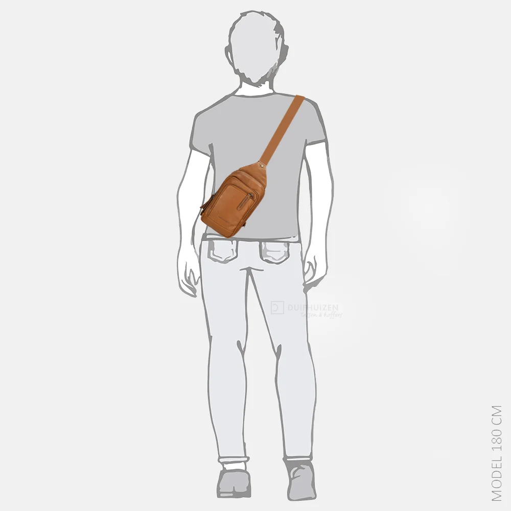 Chesterfield Riga crossbody tas cognac bij Duifhuizen
