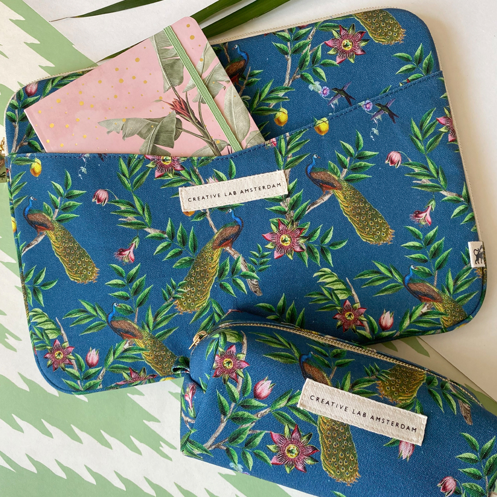 Creative Lab Amsterdam etui passion peacock 017336Blauw
