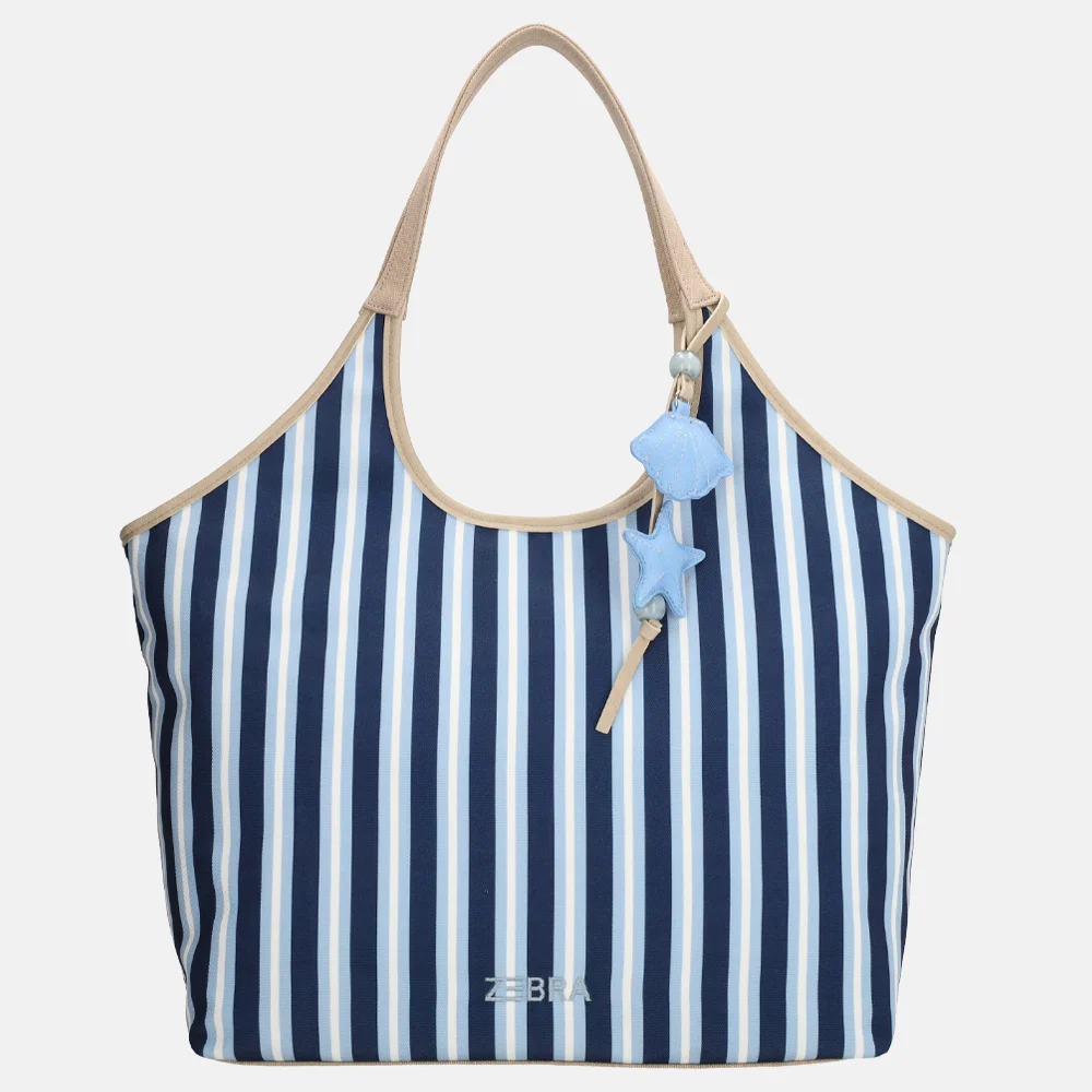 Zebra Trends Mira shopper streep middenblauw bij Duifhuizen