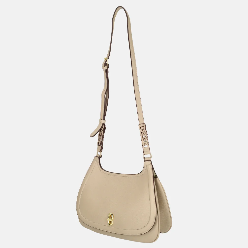 Laurent David Katty crossbody tas M taupe bij Duifhuizen