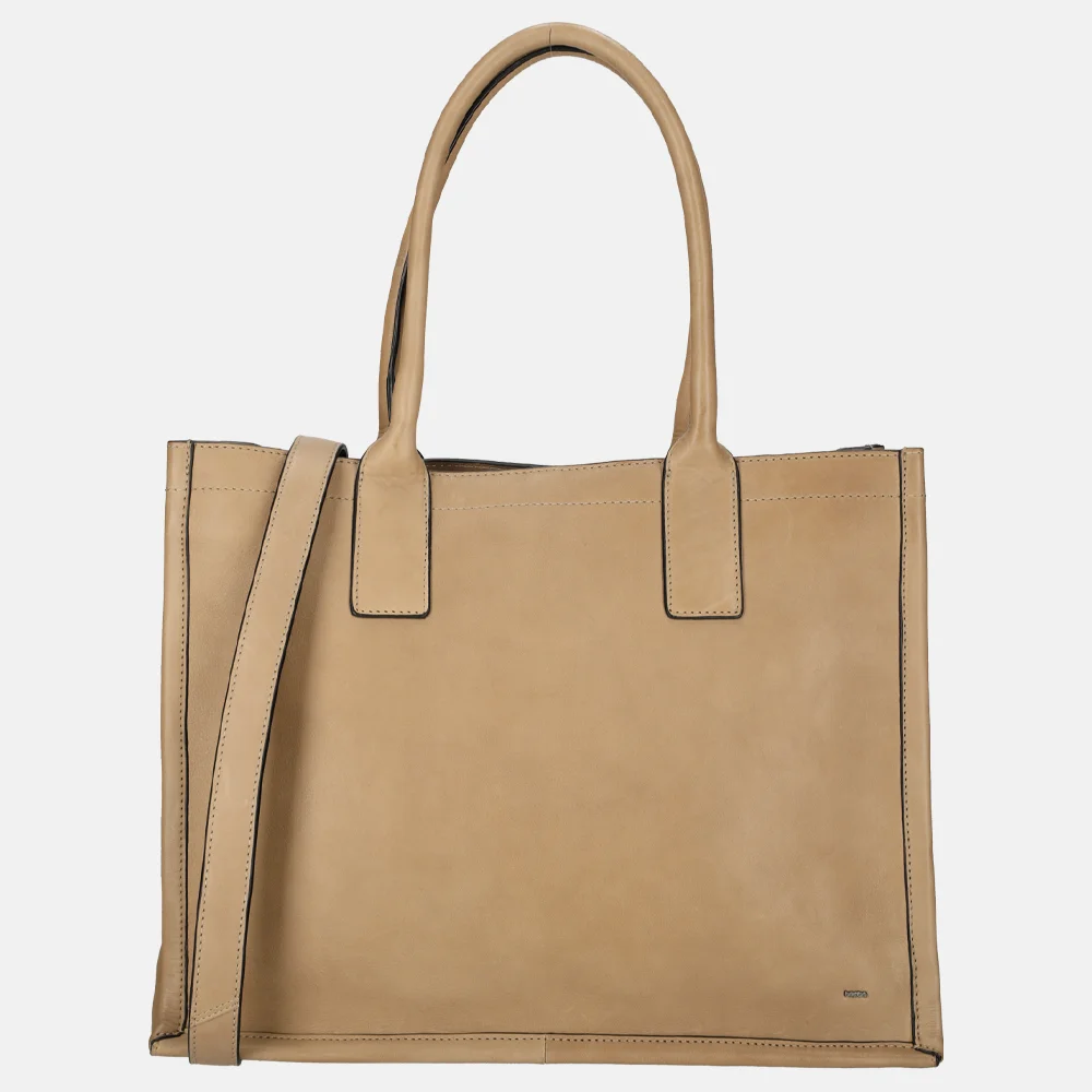 Berba shopper 15.6 inch taupe bij Duifhuizen