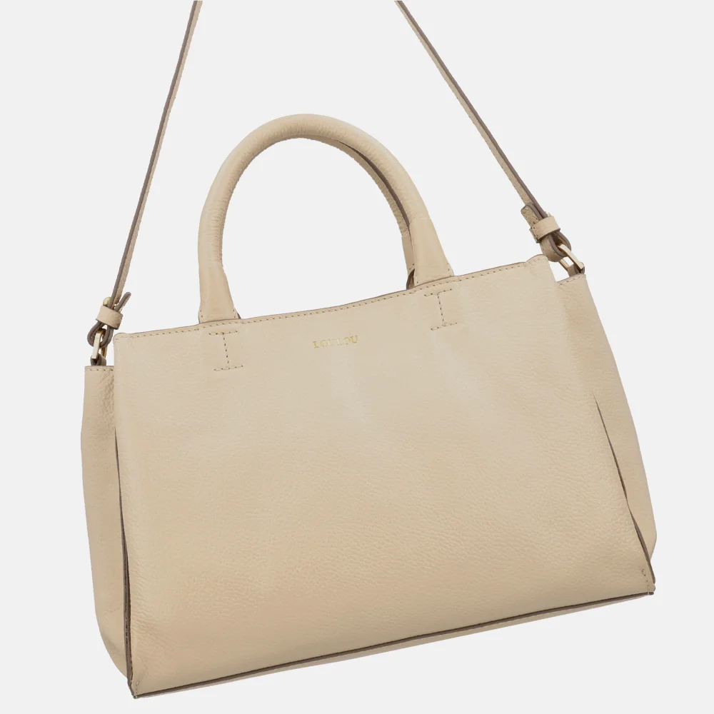 Loulou Essentiels Vera handtas M beige bij Duifhuizen