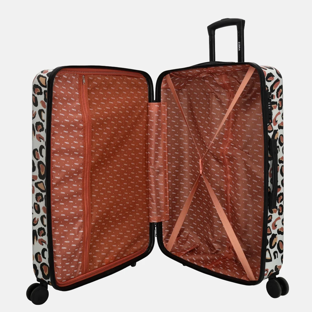 Zebra Trends kofferset 76cm + 50cm panter bij Duifhuizen