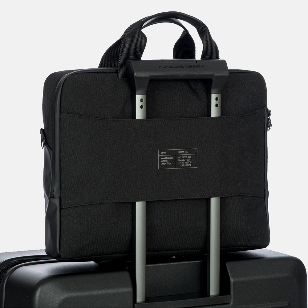 Porsche Design Urban Eco laptoptas M 13 inch black bij Duifhuizen