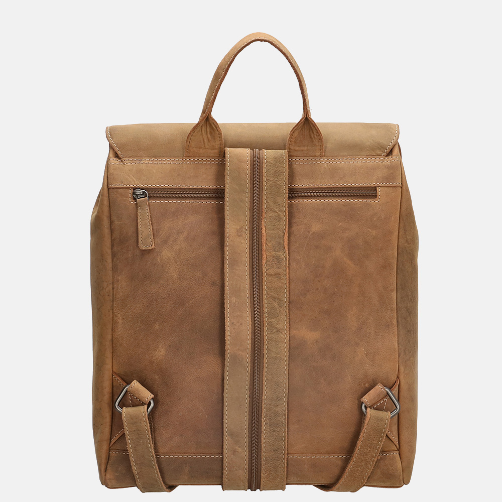 Hide & Stitches Idaho rugzak 13.3 inch brown bij Duifhuizen