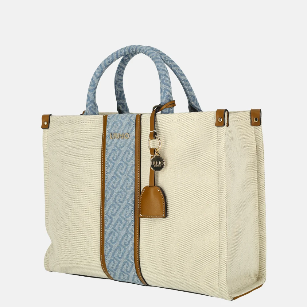 Liu Jo  Ridhi tote shopper M neutro/denim bij Duifhuizen