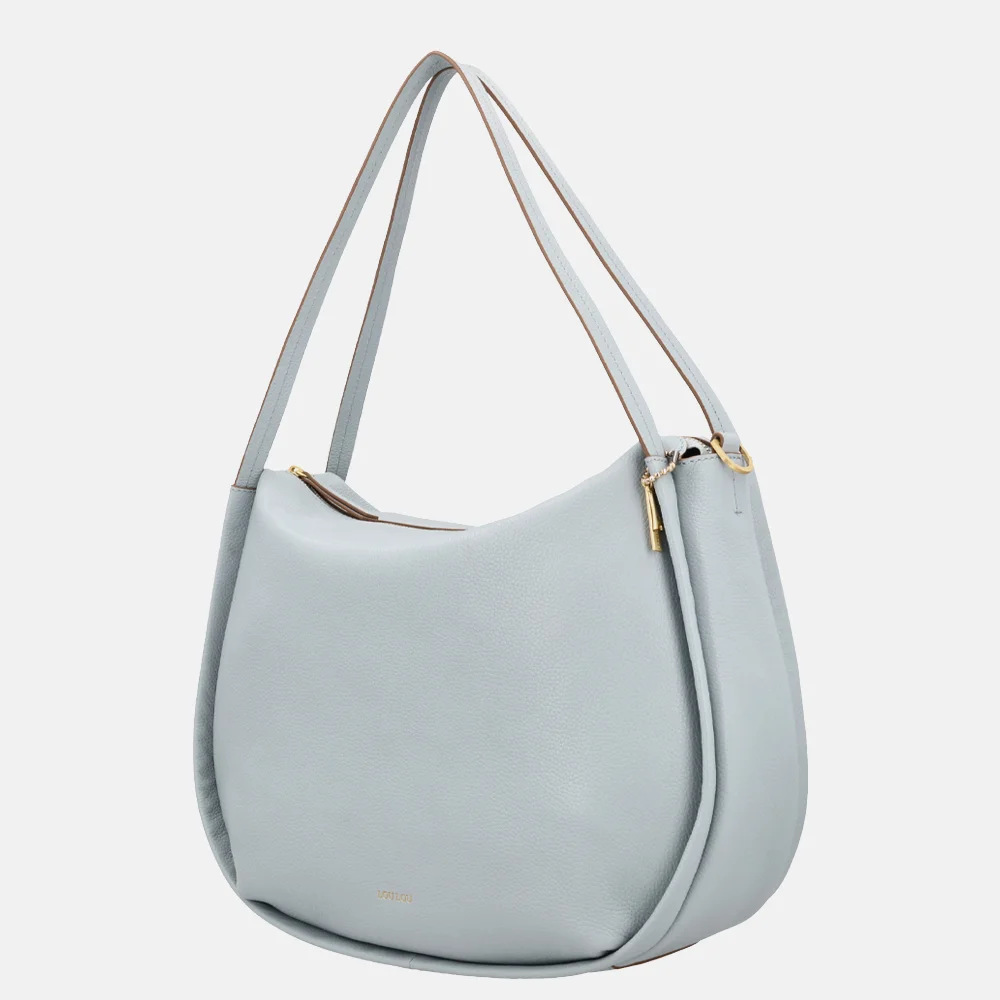 Loulou Essentiels Lou schoudertas blue aura bij Duifhuizen