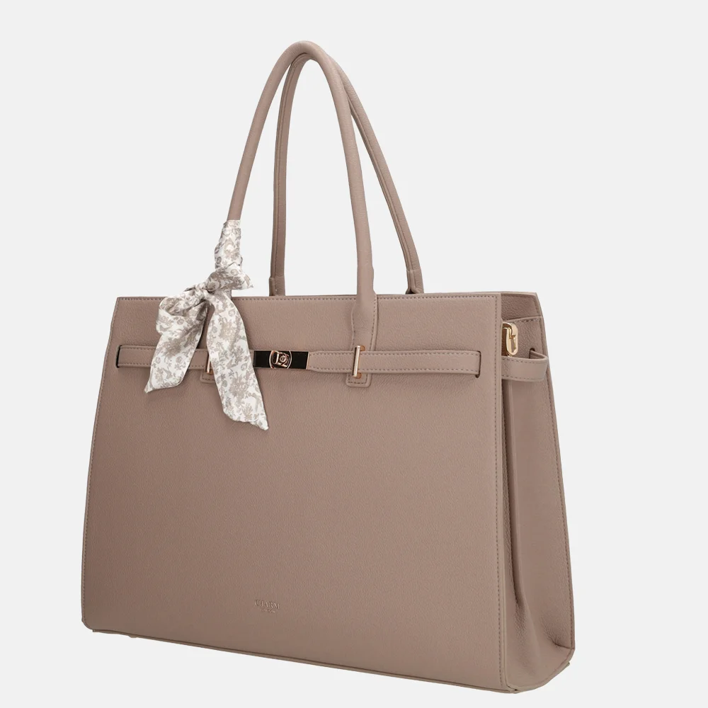 Charm London The Hamptons laptopshopper 15 inch lichttaupe bij Duifhuizen