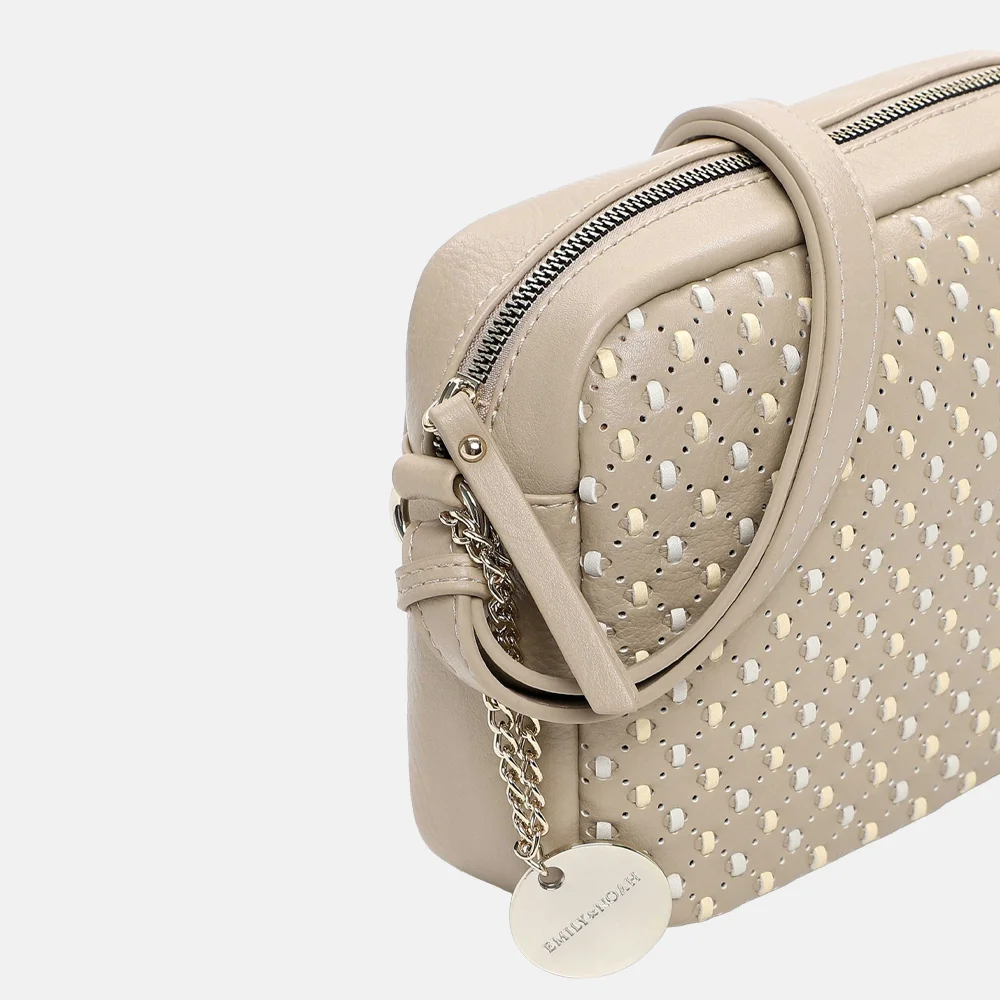 Emily & Noah Josefin crossbody tas light taupe bij Duifhuizen