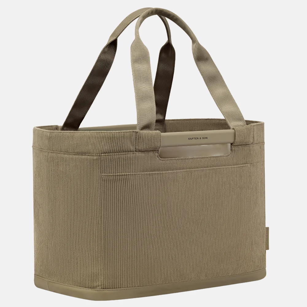 Kapten & Son Vaasa boodschappentas dusty khaki bij Duifhuizen