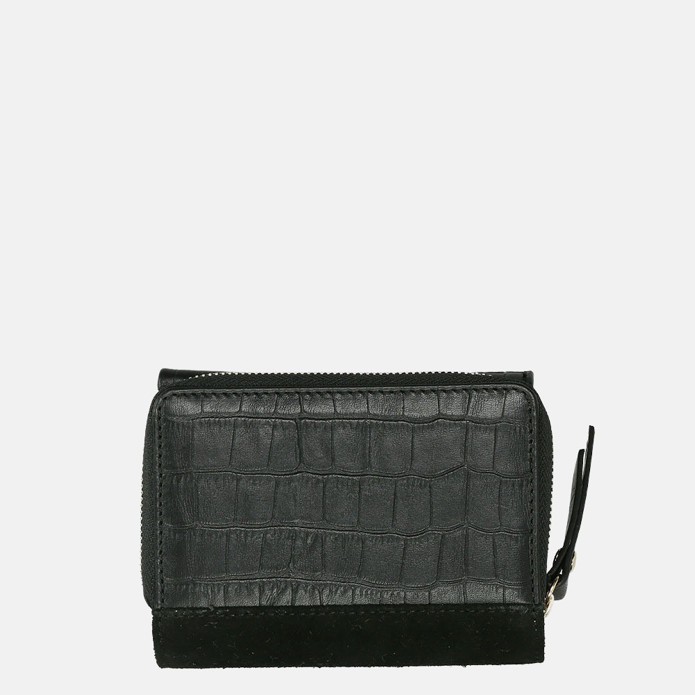 LouLou Essentiels Classy Croco portemonnee XS black bij Duifhuizen