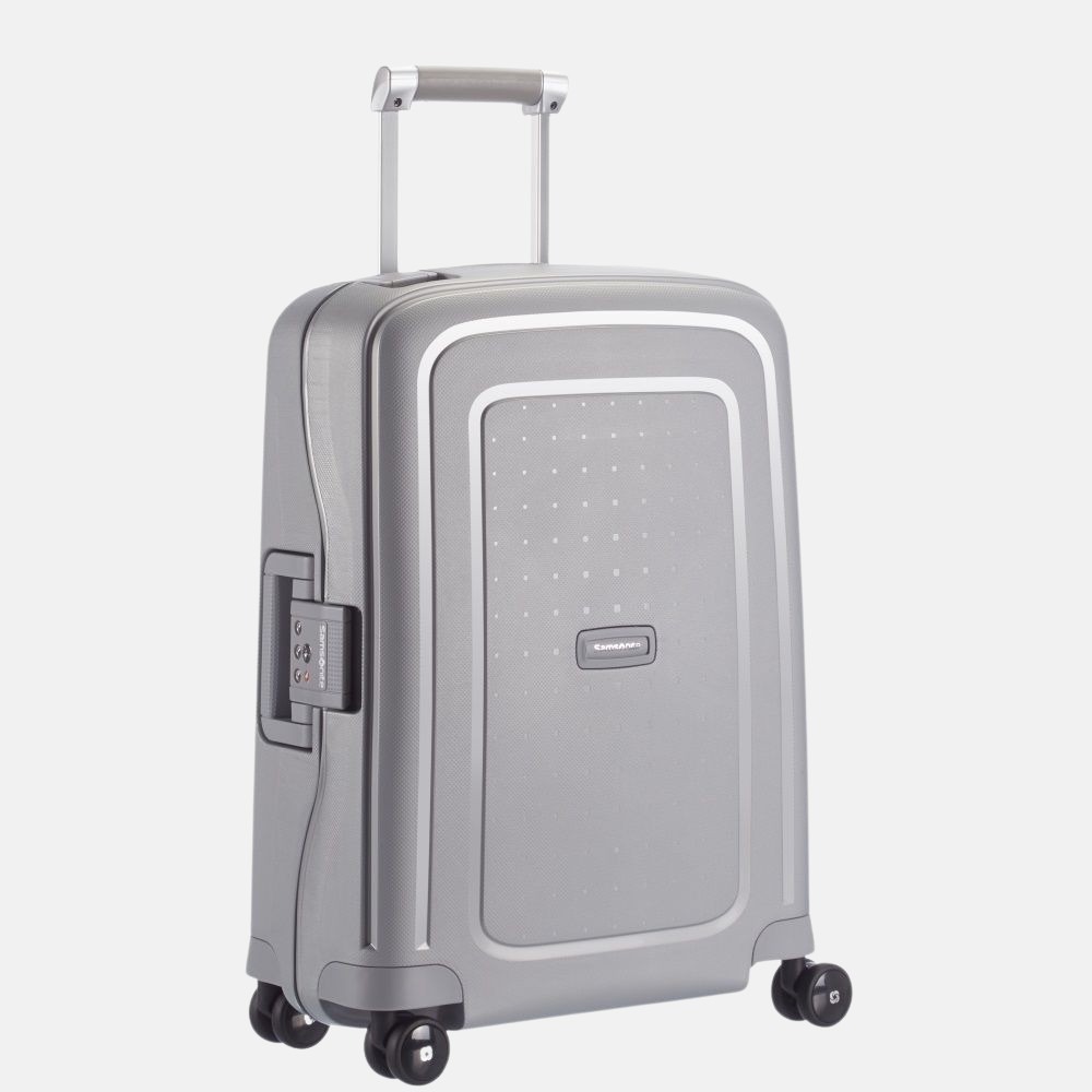 Samsonite S'Cure spinner 55 cm silver bij Duifhuizen