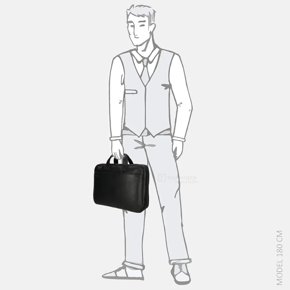 Chesterfield Novum laptoptas 15 inch zwart bij Duifhuizen