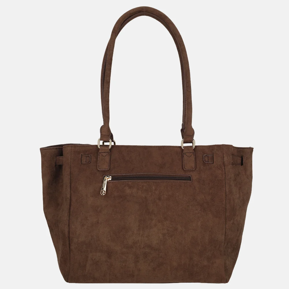 Firenze shopper suedine coffee bij Duifhuizen