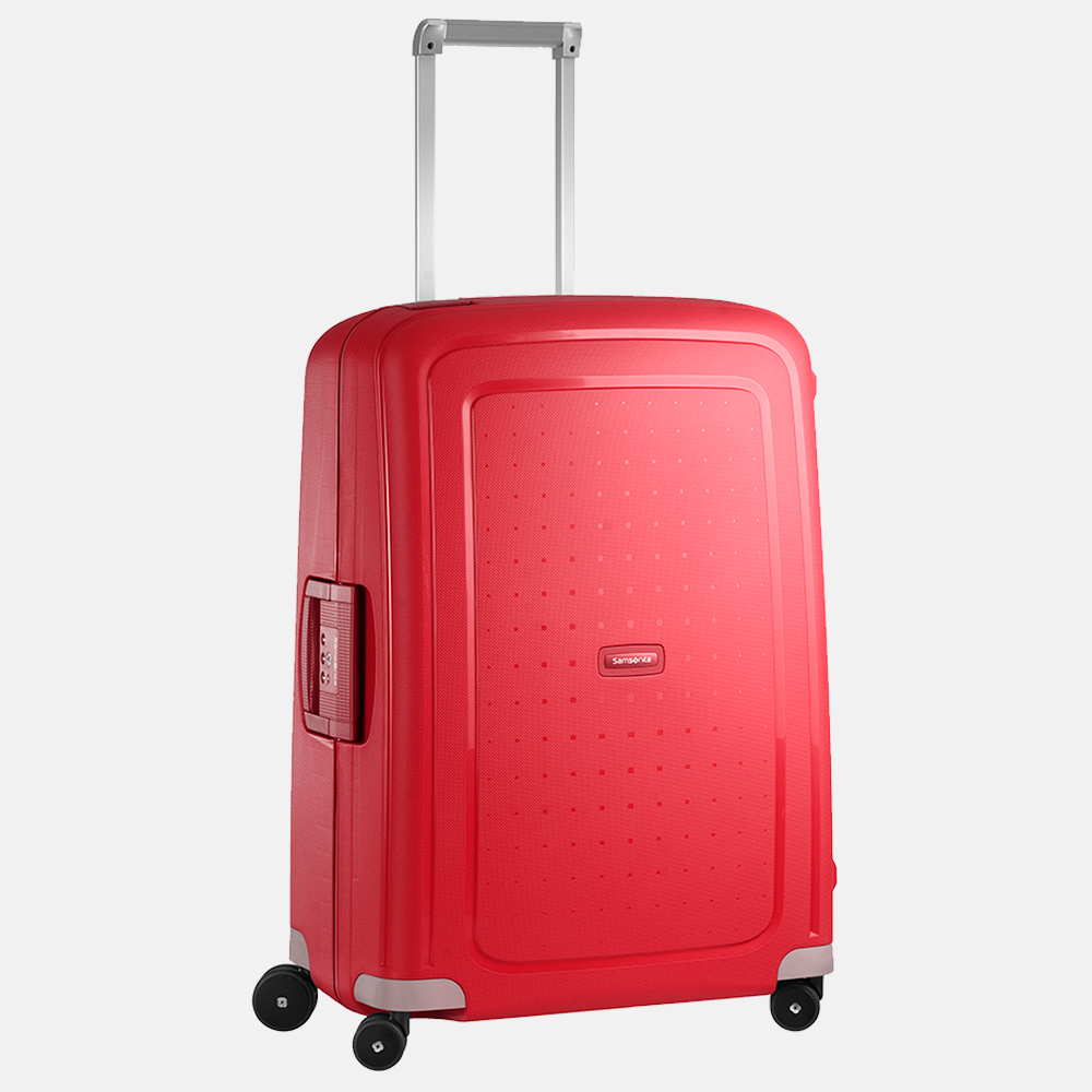 Samsonite S'Cure spinner 69 cm crimson red bij Duifhuizen