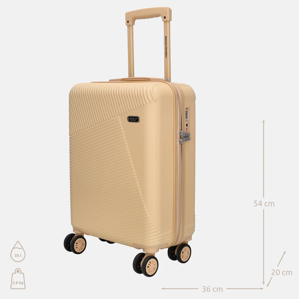 Beagles Originals spinner handbagage koffer 50 cm beige bij Duifhuizen