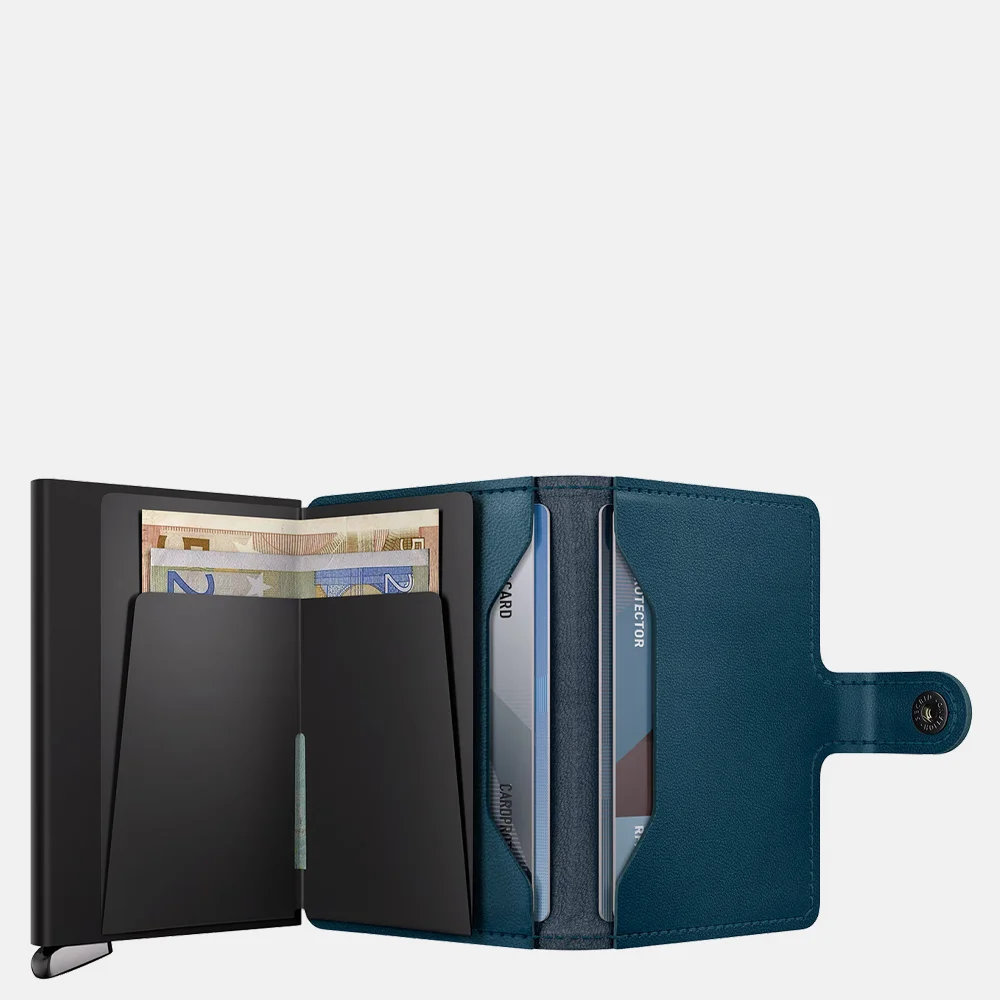 Secrid Premium Miniwallet Emboss Lines pasjeshouder teal bij Duifhuizen