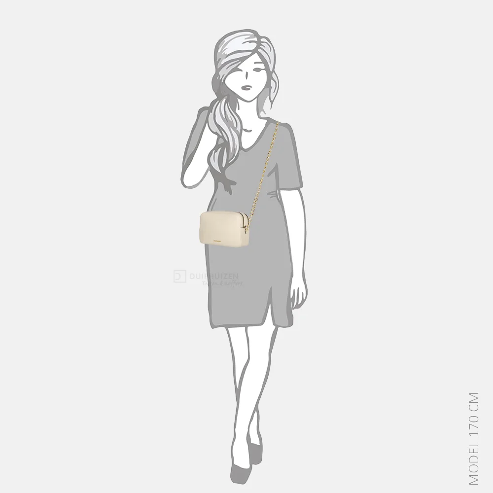 Michael Kors Bryant crossbody tas light cream bij Duifhuizen