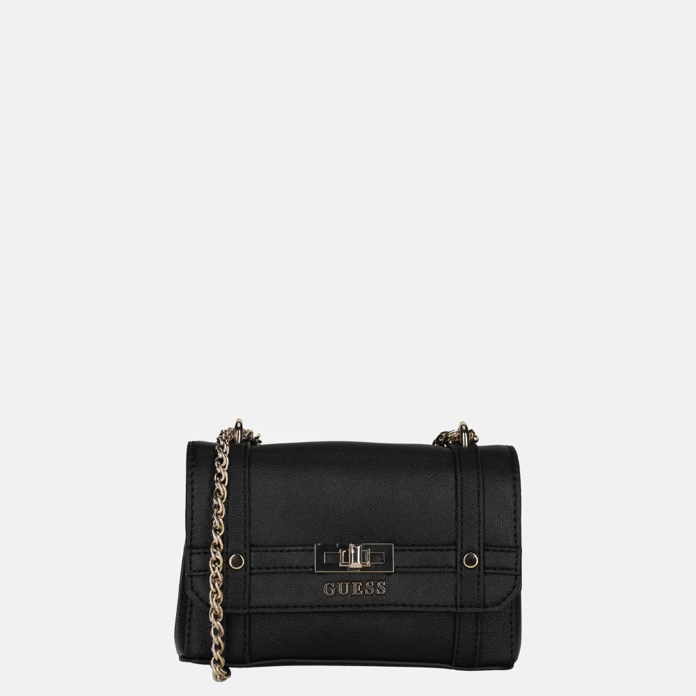 Guess Emilee mini crossbody tas black bij Duifhuizen