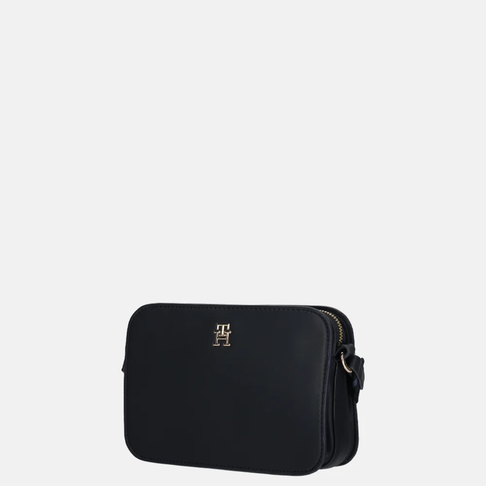 Tommy Hilfiger Logo Tape crossbody tas blue bij Duifhuizen
