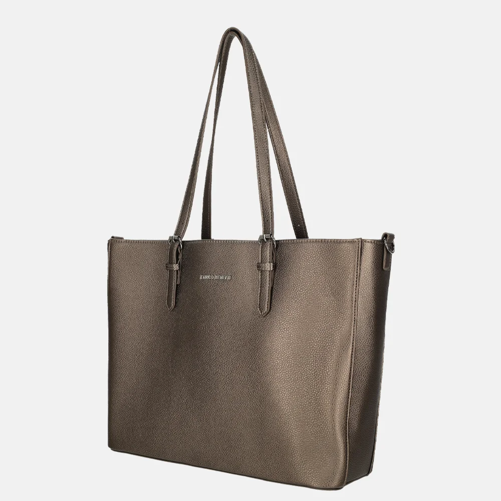 Enrico Benetti Nina shopper + laptopvak 15 inch brons bij Duifhuizen