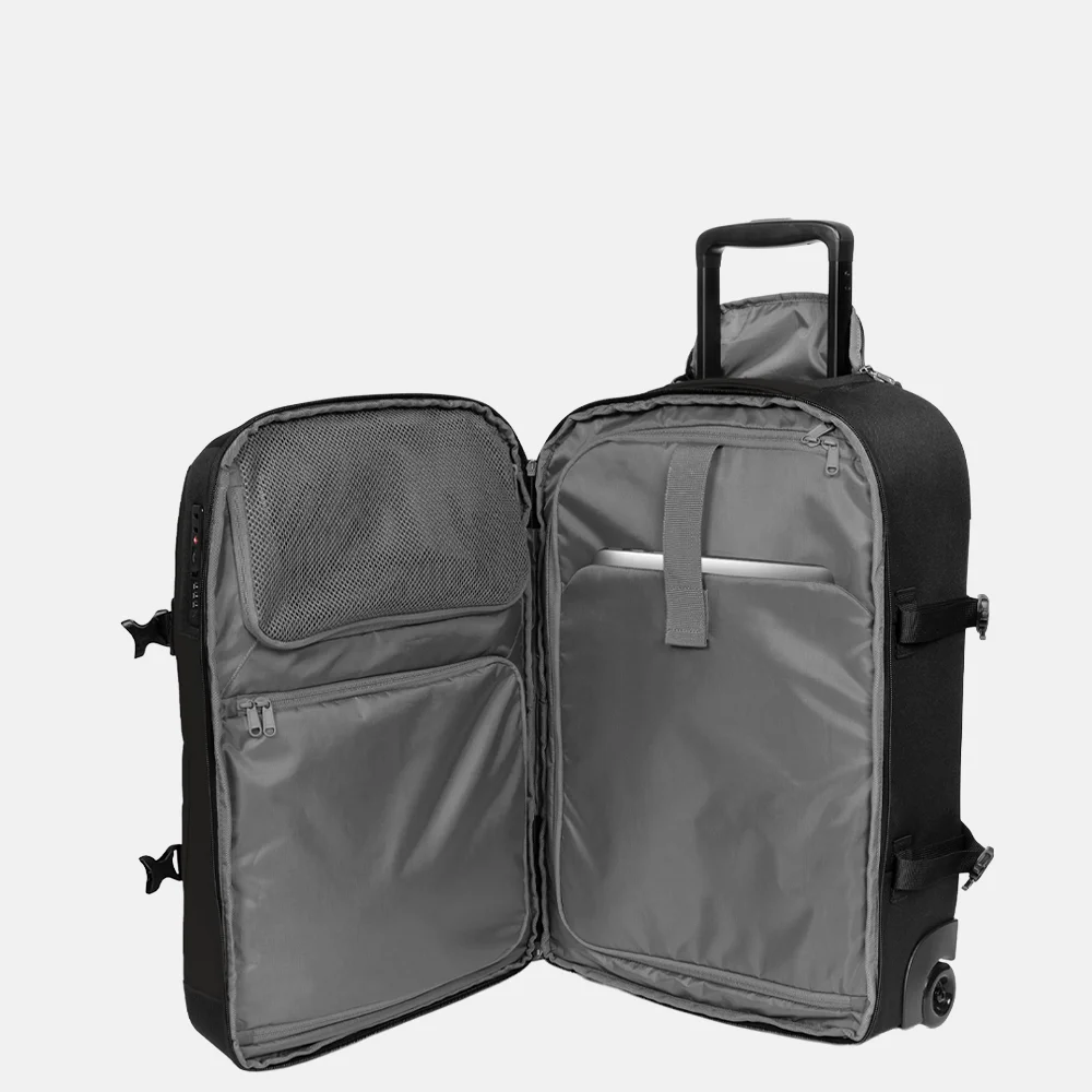 Eastpak Transit'r Pro S reistas op wielen 55 cm zwart bij Duifhuizen