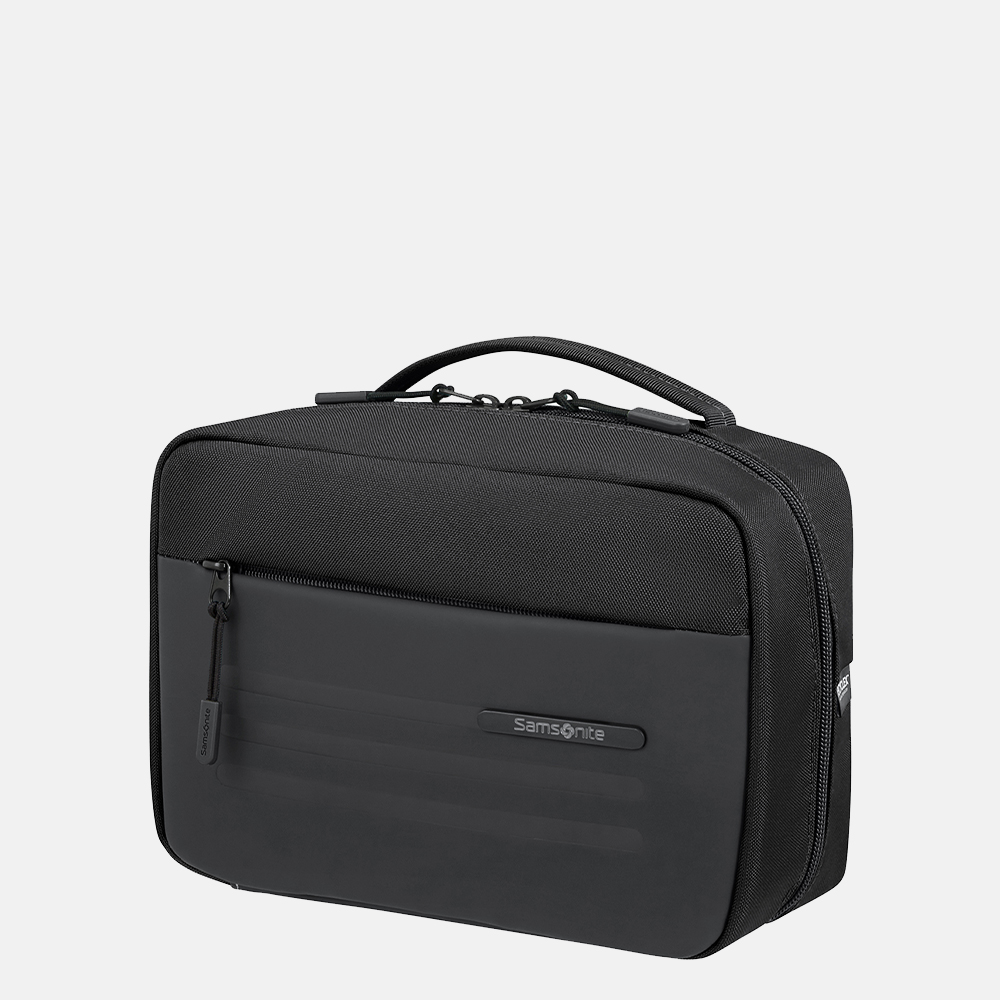 Samsonite Stackd hanging toilettas black bij Duifhuizen