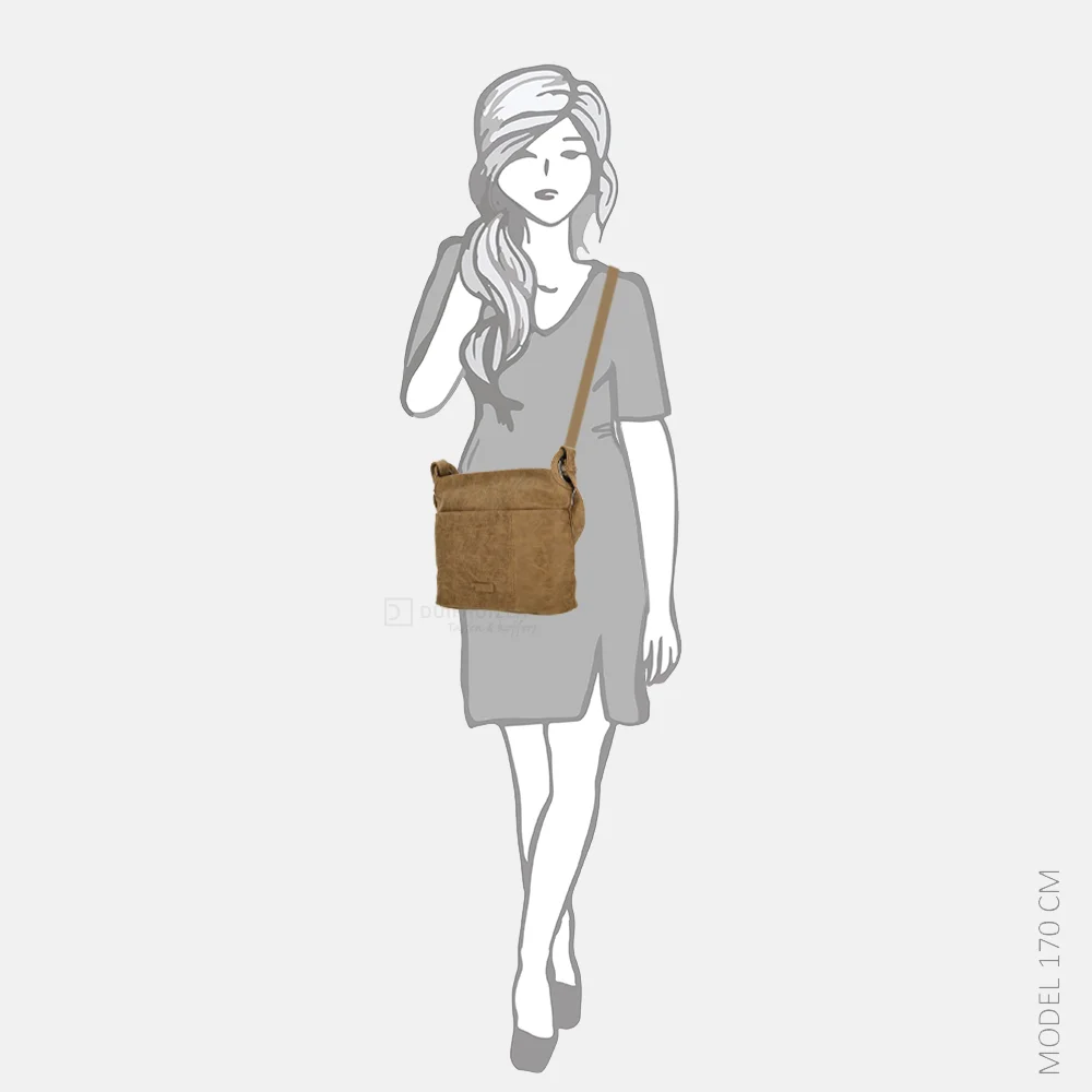 Enrico Benetti Josie crossbody tas camel bij Duifhuizen